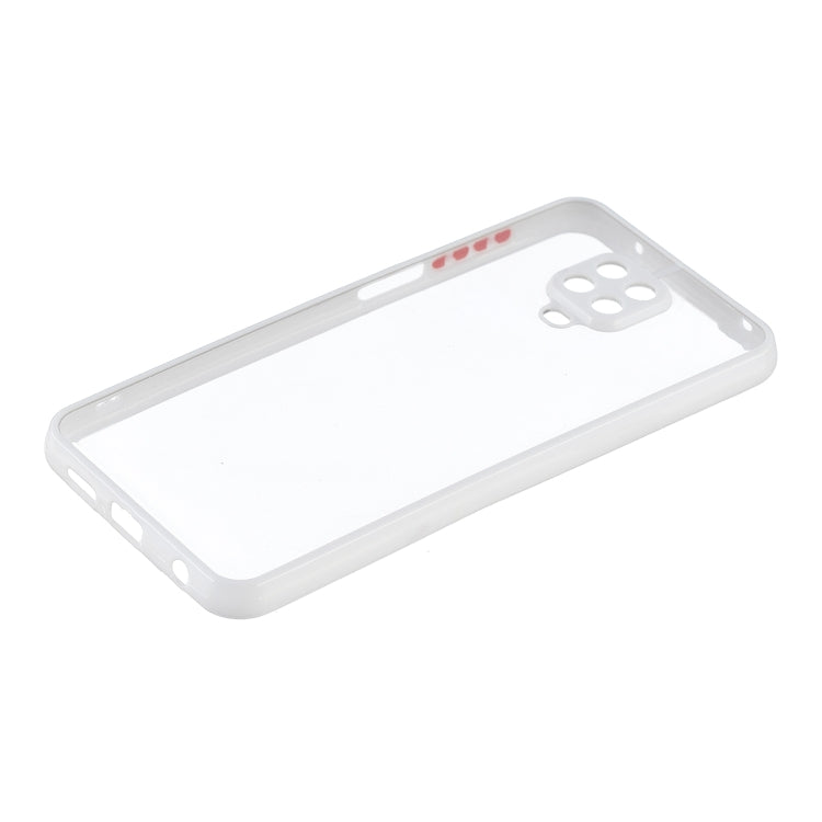 Transparent PC+TPU Phone Case with Contrast Color Button For Redmi Note 9S/ Note9 Pro / Note9 Pro Max