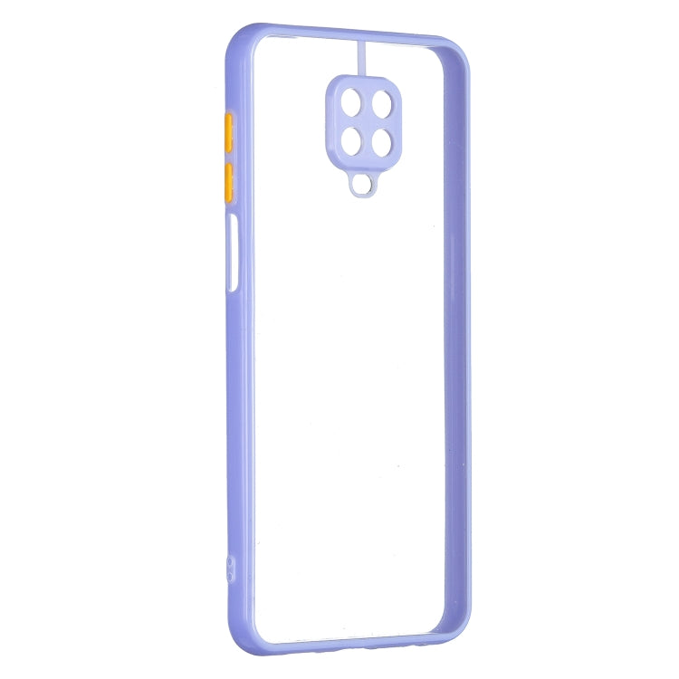 Transparent PC+TPU Phone Case with Contrast Color Button For Redmi Note 9S/ Note9 Pro / Note9 Pro Max