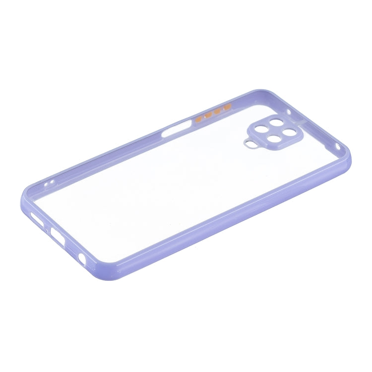 Transparent PC+TPU Phone Case with Contrast Color Button For Redmi Note 9S/ Note9 Pro / Note9 Pro Max