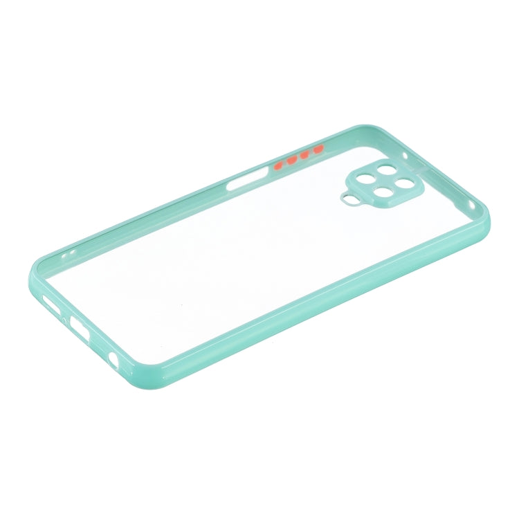 Transparent PC+TPU Phone Case with Contrast Color Button For Redmi Note 9S/ Note9 Pro / Note9 Pro Max