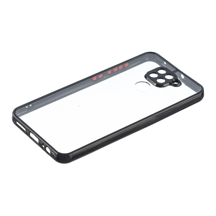 Transparent PC+TPU Phone Case with Contrast Color Button For Xiaomi Redmi Note 9 / 10X 4G