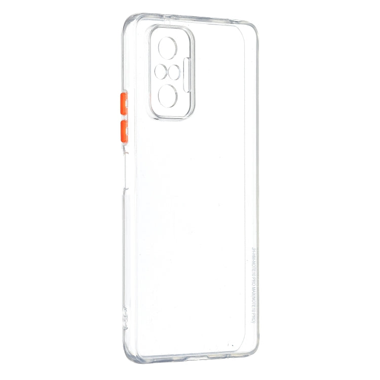 Transparent PC+TPU Phone Case with Contrast Color Button For Xiaomi Redmi Note 10 Pro / Note 10 Max