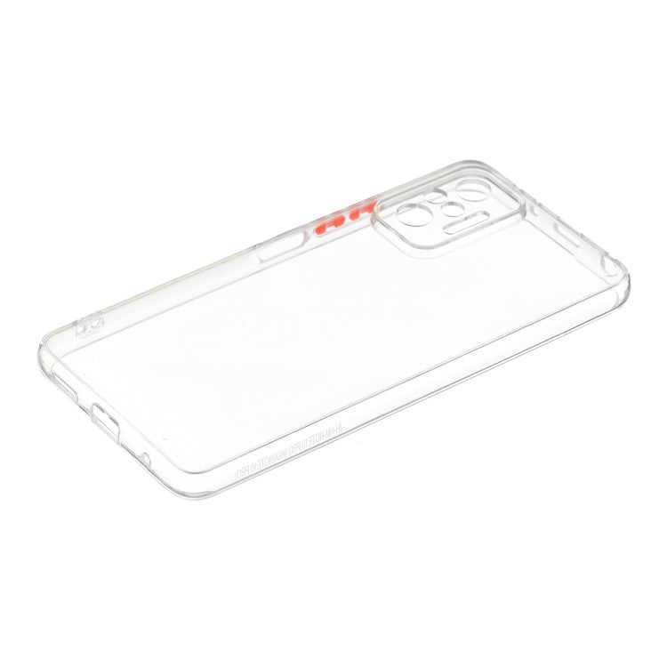 Transparent PC+TPU Phone Case with Contrast Color Button For Xiaomi Redmi Note 10 Pro / Note 10 Max