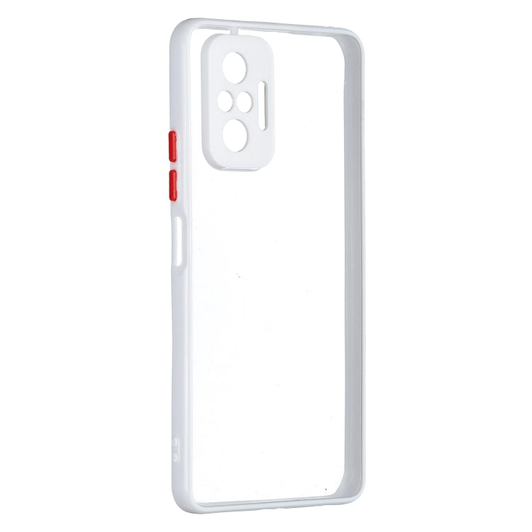 Transparent PC+TPU Phone Case with Contrast Color Button For Xiaomi Redmi Note 10 Pro / Note 10 Max