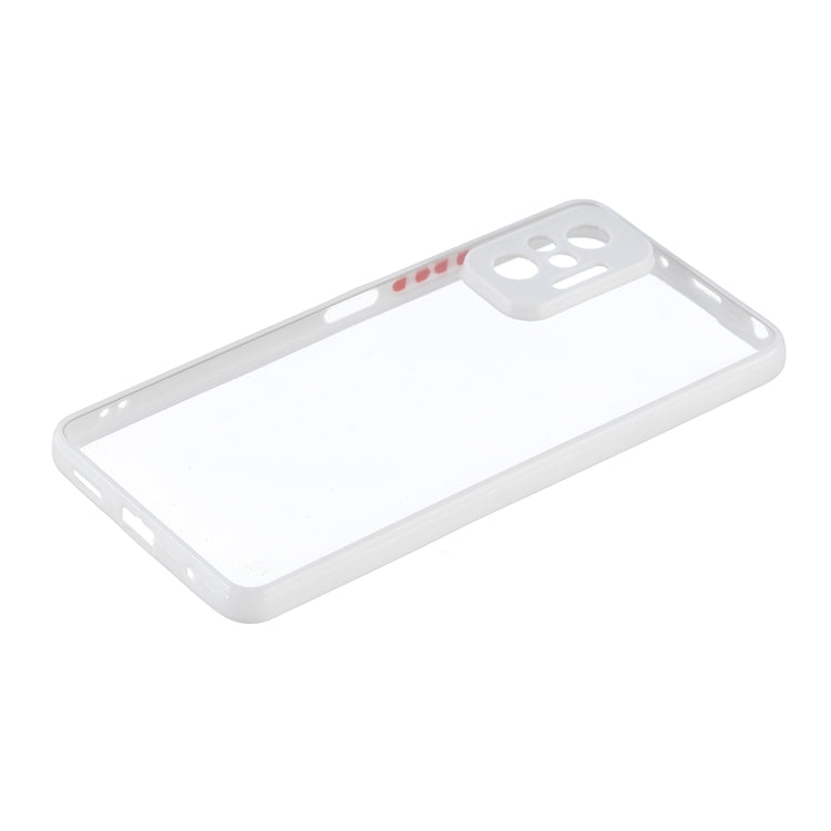 Transparent PC+TPU Phone Case with Contrast Color Button For Xiaomi Redmi Note 10 Pro / Note 10 Max