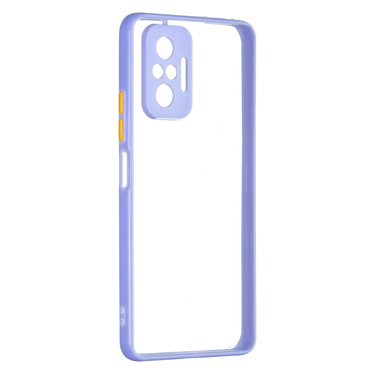 Transparent PC+TPU Phone Case with Contrast Color Button For Xiaomi Redmi Note 10 Pro / Note 10 Max