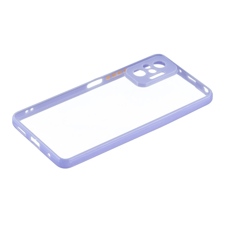 Transparent PC+TPU Phone Case with Contrast Color Button For Xiaomi Redmi Note 10 Pro / Note 10 Max