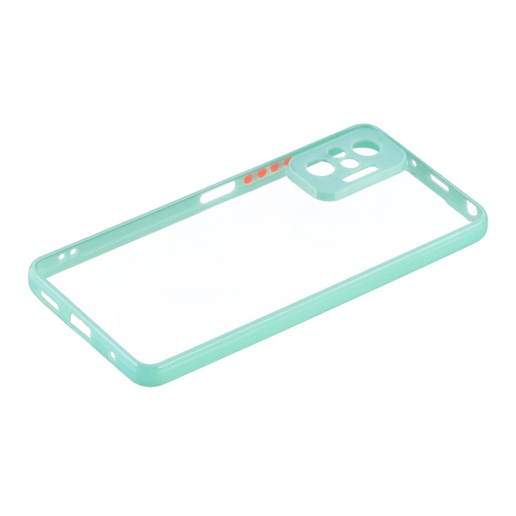 Transparent PC+TPU Phone Case with Contrast Color Button For Xiaomi Redmi Note 10 Pro / Note 10 Max