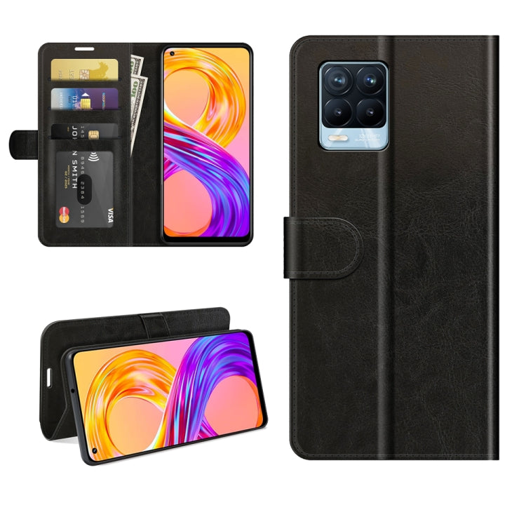 For OPPO Realme 8 / 8 Pro 4G R64 Texture Single Horizontal Flip Protective Case with Holder & Card Slots & Wallet& Photo Frame