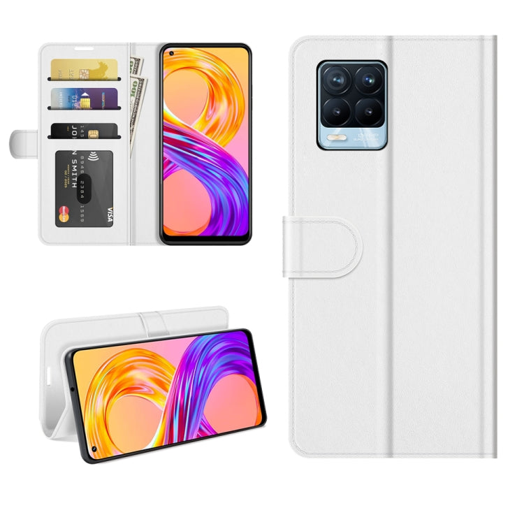 For OPPO Realme 8 / 8 Pro 4G R64 Texture Single Horizontal Flip Protective Case with Holder & Card Slots & Wallet& Photo Frame