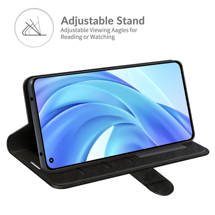 For Xiaomi Mi 11 Lite 4G / 5G R64 Texture Single Horizontal Flip Protective Case with Holder & Card Slots & Wallet& Photo Frame