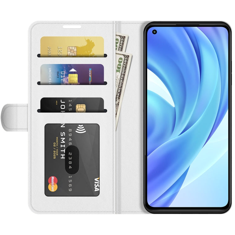 For Xiaomi Mi 11 Lite 4G / 5G R64 Texture Single Horizontal Flip Protective Case with Holder & Card Slots & Wallet& Photo Frame
