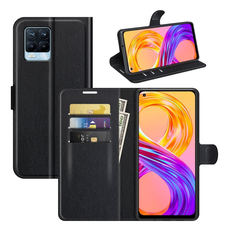 For OPPO Realme 8 / 8 Pro 4G Litchi Texture Horizontal Flip Protective Case with Holder & Card Slots & Wallet