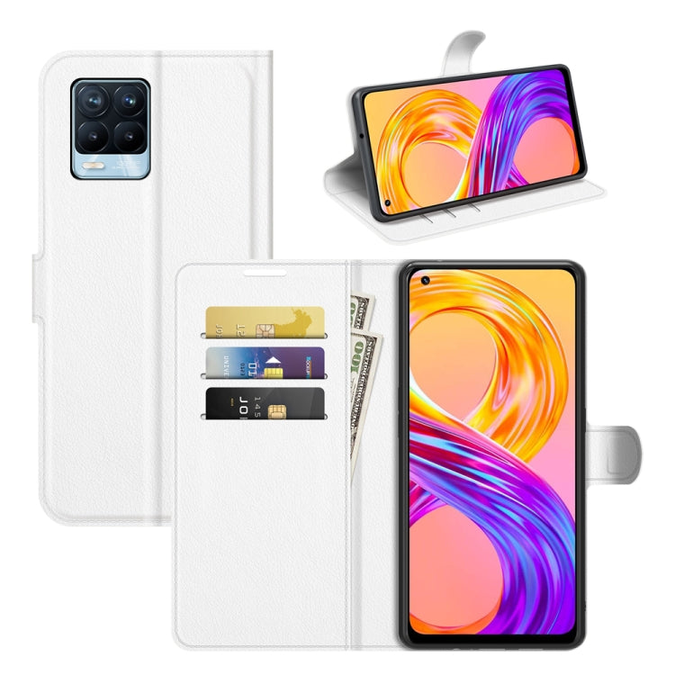 For OPPO Realme 8 / 8 Pro 4G Litchi Texture Horizontal Flip Protective Case with Holder & Card Slots & Wallet