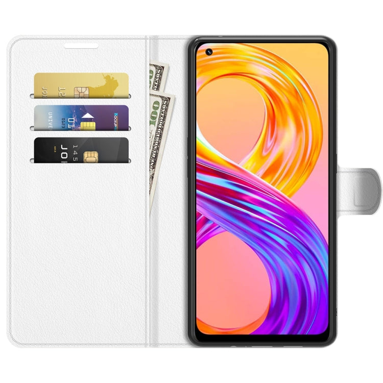 For OPPO Realme 8 / 8 Pro 4G Litchi Texture Horizontal Flip Protective Case with Holder & Card Slots & Wallet