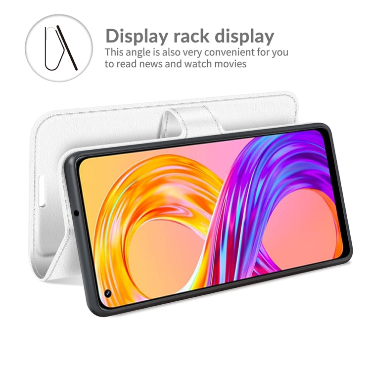 For OPPO Realme 8 / 8 Pro 4G Litchi Texture Horizontal Flip Protective Case with Holder & Card Slots & Wallet