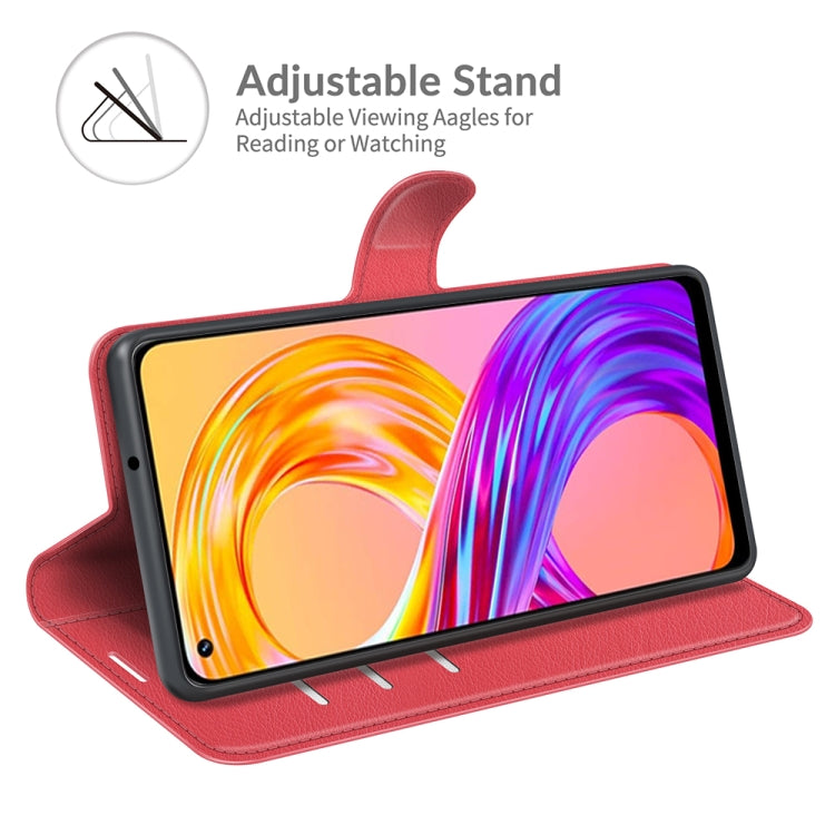 For OPPO Realme 8 / 8 Pro 4G Litchi Texture Horizontal Flip Protective Case with Holder & Card Slots & Wallet