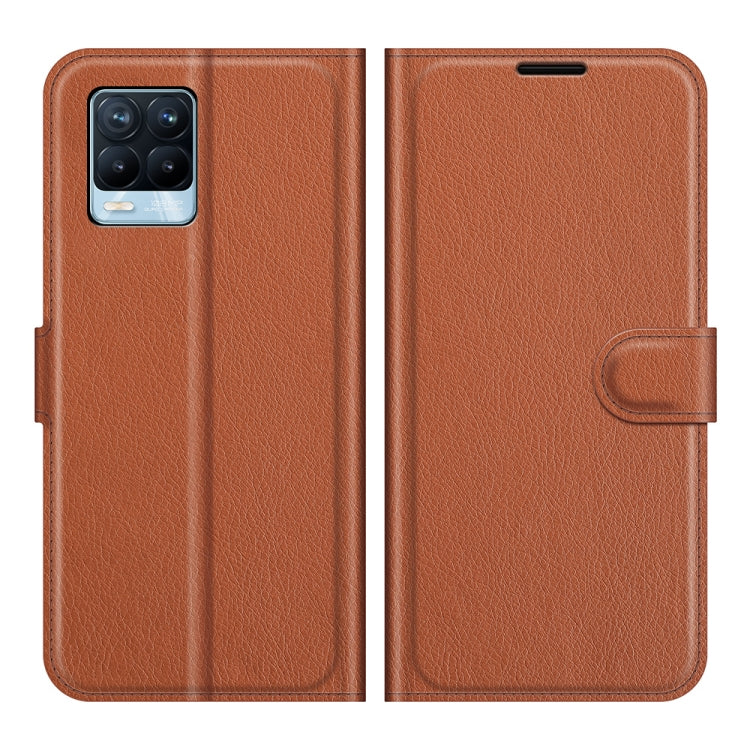 For OPPO Realme 8 / 8 Pro 4G Litchi Texture Horizontal Flip Protective Case with Holder & Card Slots & Wallet