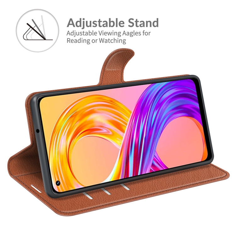 For OPPO Realme 8 / 8 Pro 4G Litchi Texture Horizontal Flip Protective Case with Holder & Card Slots & Wallet