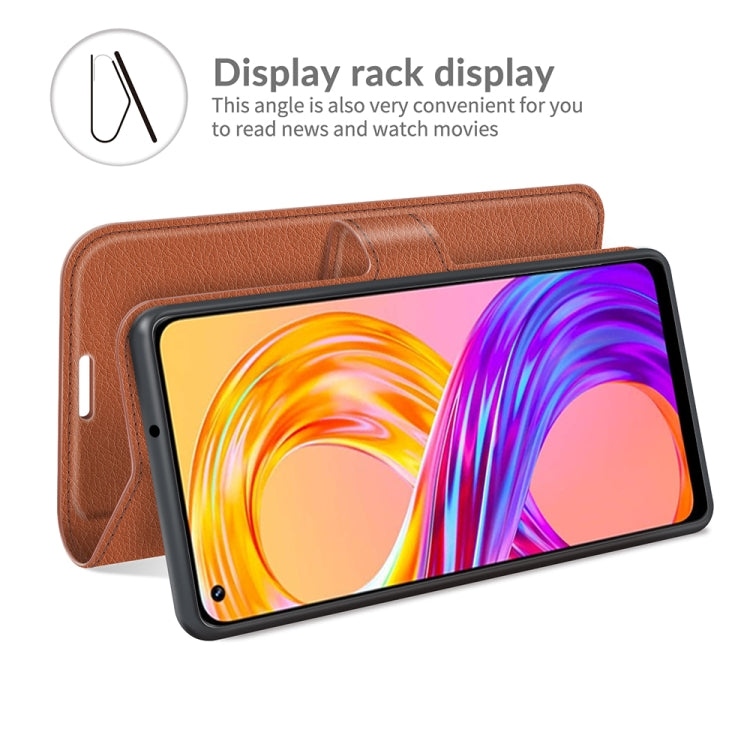For OPPO Realme 8 / 8 Pro 4G Litchi Texture Horizontal Flip Protective Case with Holder & Card Slots & Wallet
