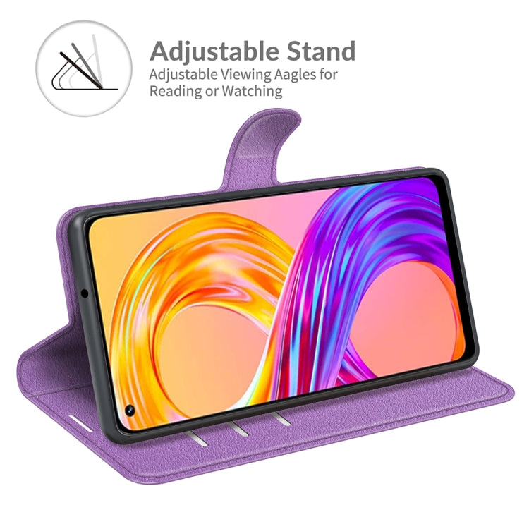 For OPPO Realme 8 / 8 Pro 4G Litchi Texture Horizontal Flip Protective Case with Holder & Card Slots & Wallet