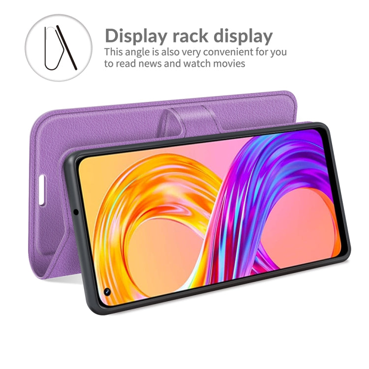 For OPPO Realme 8 / 8 Pro 4G Litchi Texture Horizontal Flip Protective Case with Holder & Card Slots & Wallet