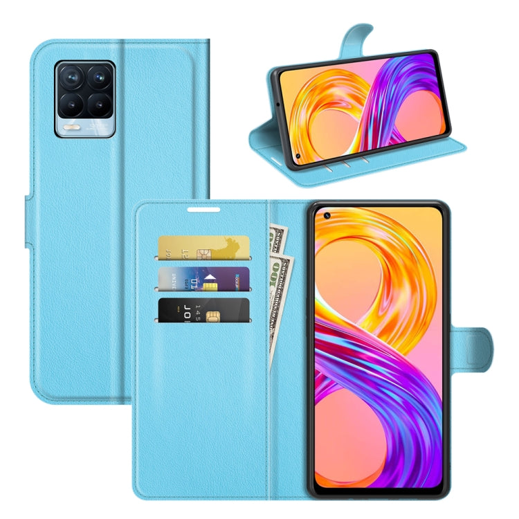 For OPPO Realme 8 / 8 Pro 4G Litchi Texture Horizontal Flip Protective Case with Holder & Card Slots & Wallet