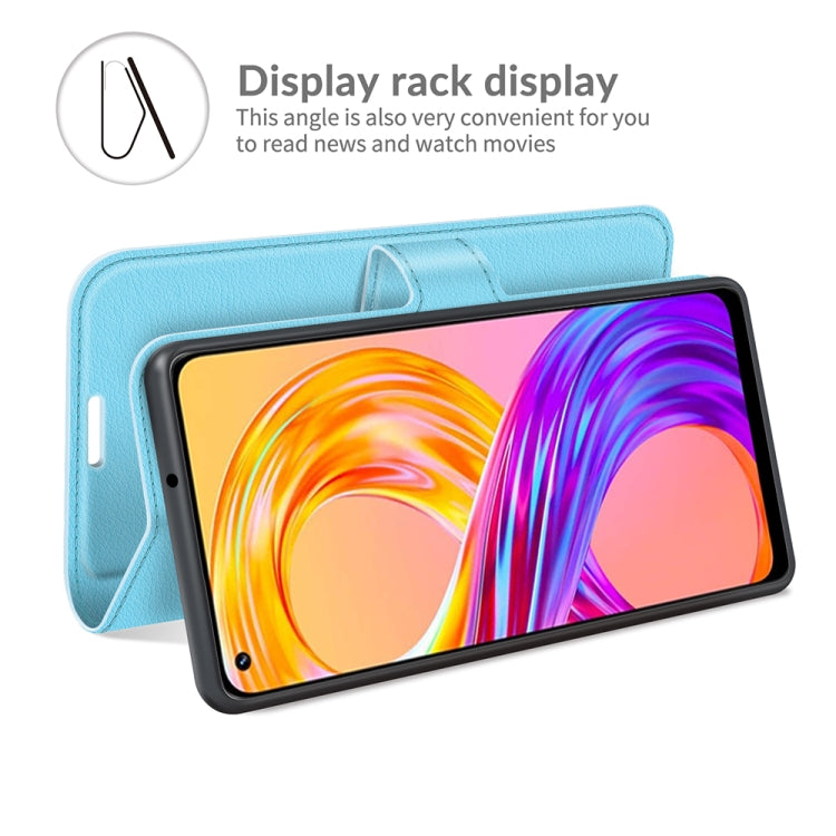 For OPPO Realme 8 / 8 Pro 4G Litchi Texture Horizontal Flip Protective Case with Holder & Card Slots & Wallet