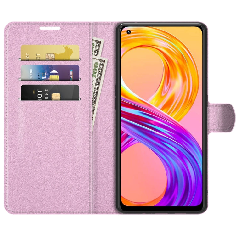 For OPPO Realme 8 / 8 Pro 4G Litchi Texture Horizontal Flip Protective Case with Holder & Card Slots & Wallet
