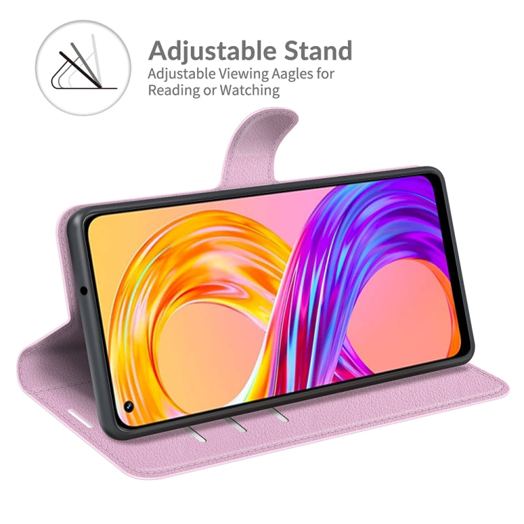 For OPPO Realme 8 / 8 Pro 4G Litchi Texture Horizontal Flip Protective Case with Holder & Card Slots & Wallet