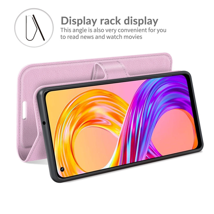 For OPPO Realme 8 / 8 Pro 4G Litchi Texture Horizontal Flip Protective Case with Holder & Card Slots & Wallet