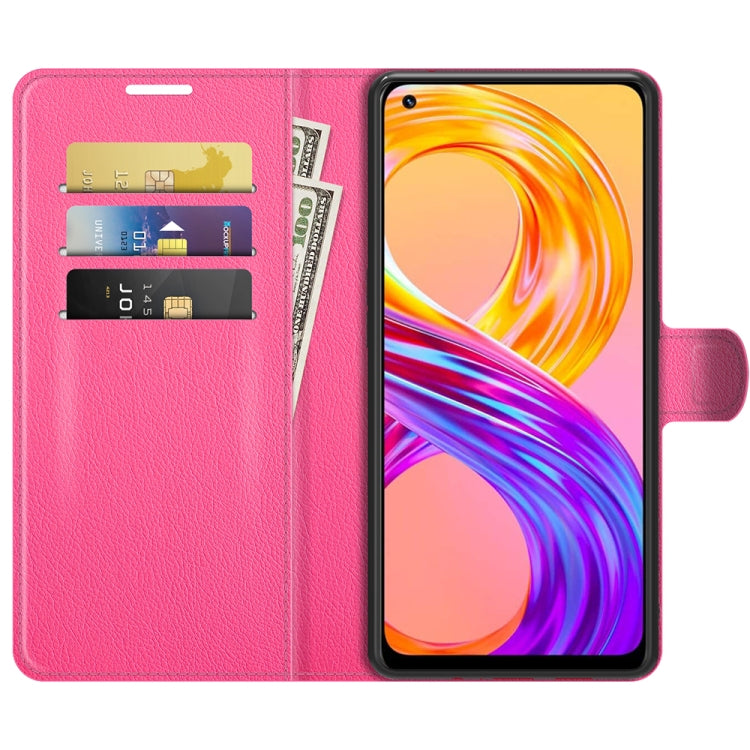 For OPPO Realme 8 / 8 Pro 4G Litchi Texture Horizontal Flip Protective Case with Holder & Card Slots & Wallet