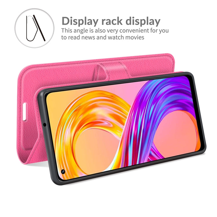 For OPPO Realme 8 / 8 Pro 4G Litchi Texture Horizontal Flip Protective Case with Holder & Card Slots & Wallet