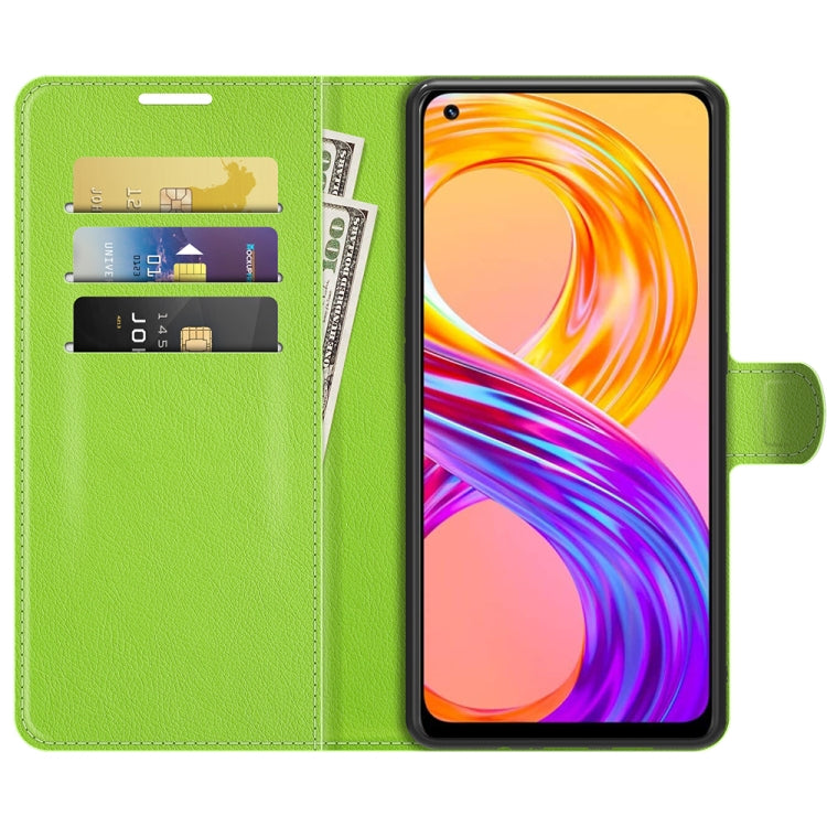 For OPPO Realme 8 / 8 Pro 4G Litchi Texture Horizontal Flip Protective Case with Holder & Card Slots & Wallet
