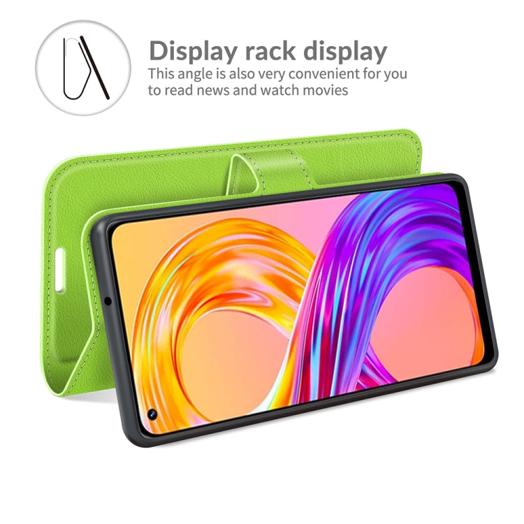 For OPPO Realme 8 / 8 Pro 4G Litchi Texture Horizontal Flip Protective Case with Holder & Card Slots & Wallet