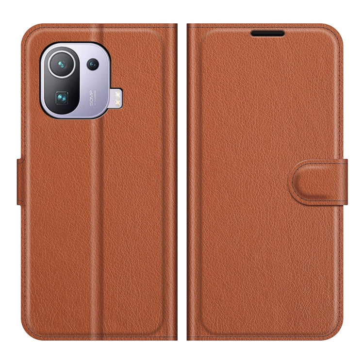 For Xiaomi Mi 11 Pro Litchi Texture Horizontal Flip Protective Case with Holder & Card Slots & Wallet