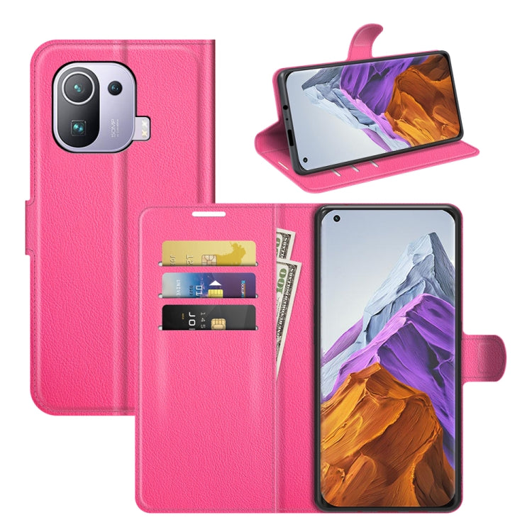 For Xiaomi Mi 11 Pro Litchi Texture Horizontal Flip Protective Case with Holder & Card Slots & Wallet