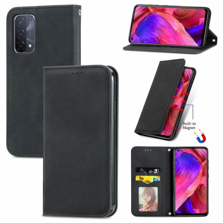 For OPPO A93 5G Retro Skin Feel Business Magnetic Horizontal Flip Leather Case With Holder & Card Slots & Wallet & Photo Frame