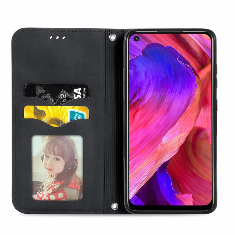 For OPPO A93 5G Retro Skin Feel Business Magnetic Horizontal Flip Leather Case With Holder & Card Slots & Wallet & Photo Frame