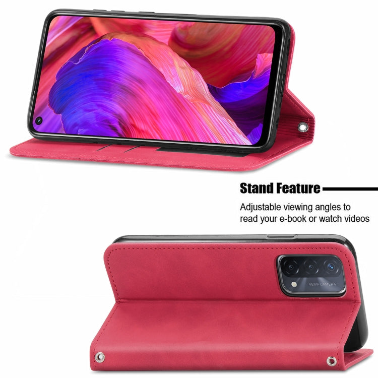 For OPPO A93 5G Retro Skin Feel Business Magnetic Horizontal Flip Leather Case With Holder & Card Slots & Wallet & Photo Frame