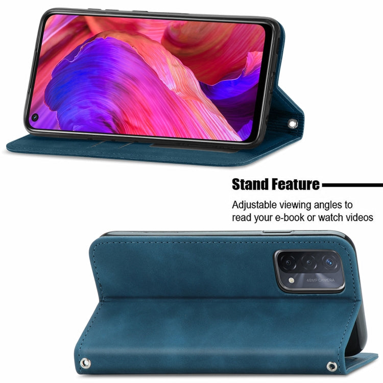 For OPPO A93 5G Retro Skin Feel Business Magnetic Horizontal Flip Leather Case With Holder & Card Slots & Wallet & Photo Frame