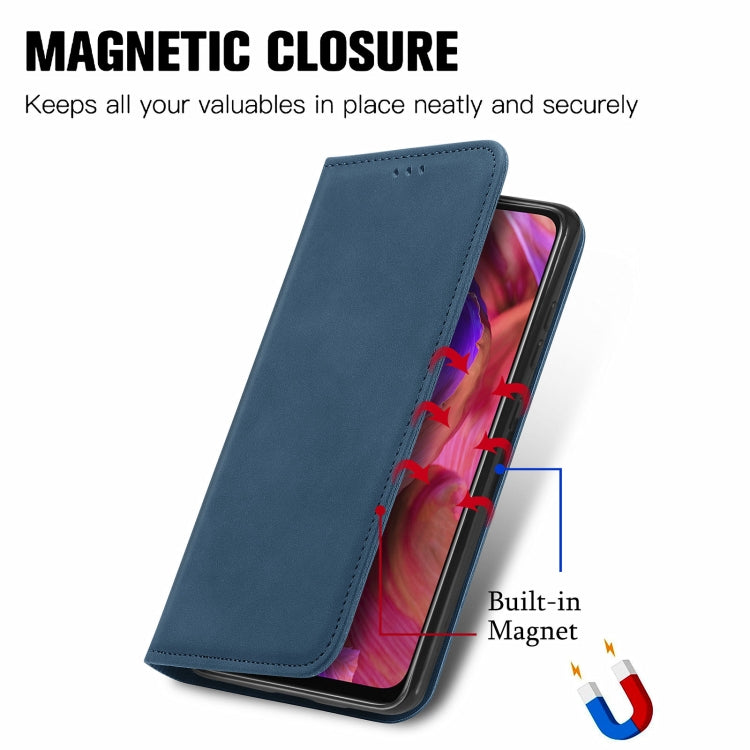 For OPPO A93 5G Retro Skin Feel Business Magnetic Horizontal Flip Leather Case With Holder & Card Slots & Wallet & Photo Frame