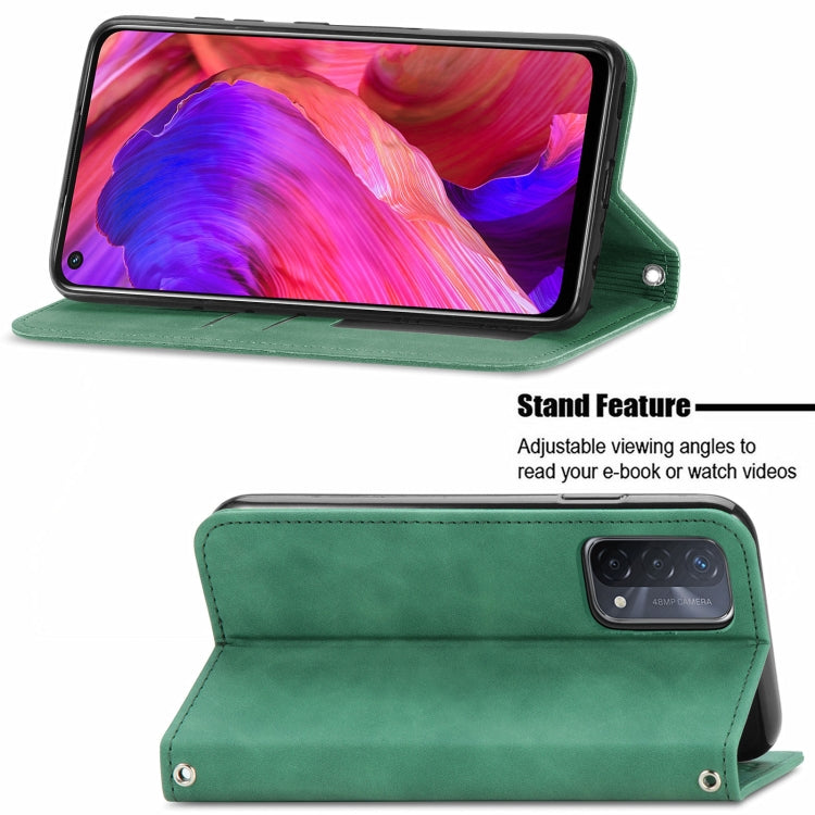 For OPPO A93 5G Retro Skin Feel Business Magnetic Horizontal Flip Leather Case With Holder & Card Slots & Wallet & Photo Frame