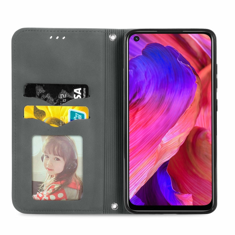 For OPPO A93 5G Retro Skin Feel Business Magnetic Horizontal Flip Leather Case With Holder & Card Slots & Wallet & Photo Frame