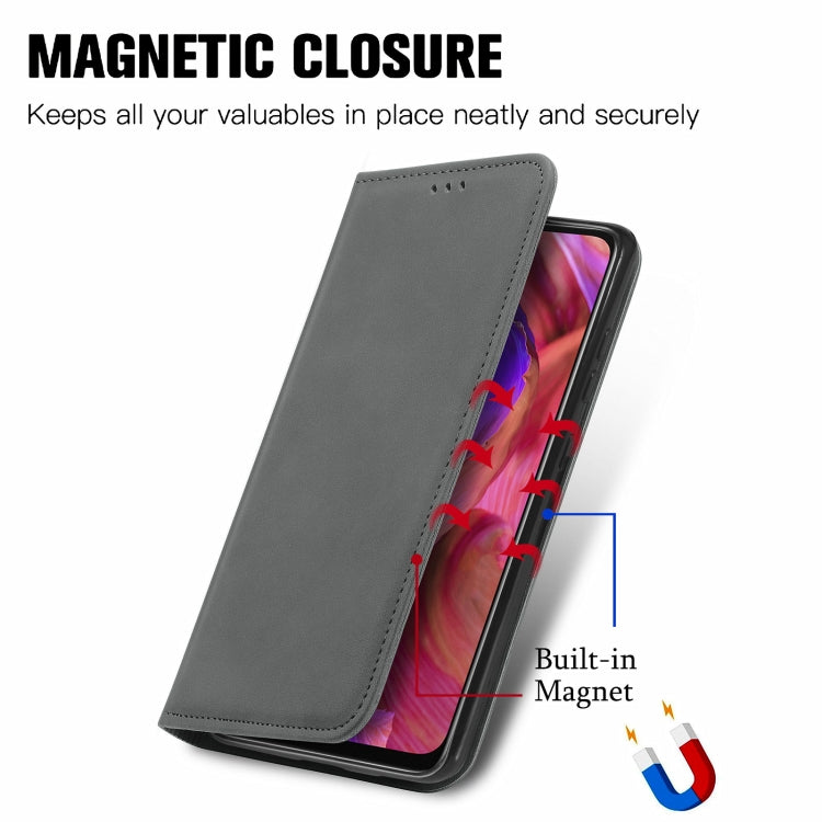 For OPPO A93 5G Retro Skin Feel Business Magnetic Horizontal Flip Leather Case With Holder & Card Slots & Wallet & Photo Frame