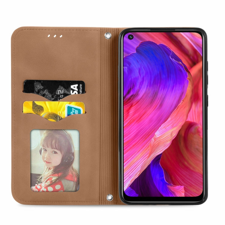 For OPPO A93 5G Retro Skin Feel Business Magnetic Horizontal Flip Leather Case With Holder & Card Slots & Wallet & Photo Frame