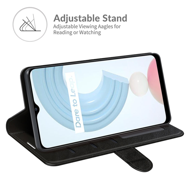 For OPPO Realme C21 R64 Texture Single Horizontal Flip Protective Case with Holder & Card Slots & Wallet & Photo Frame