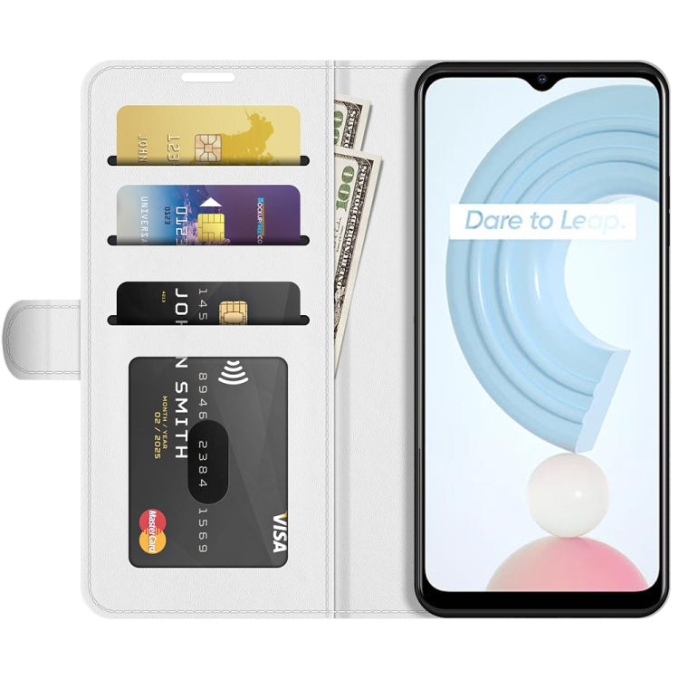 For OPPO Realme C21 R64 Texture Single Horizontal Flip Protective Case with Holder & Card Slots & Wallet & Photo Frame