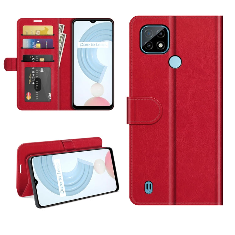 For OPPO Realme C21 R64 Texture Single Horizontal Flip Protective Case with Holder & Card Slots & Wallet & Photo Frame