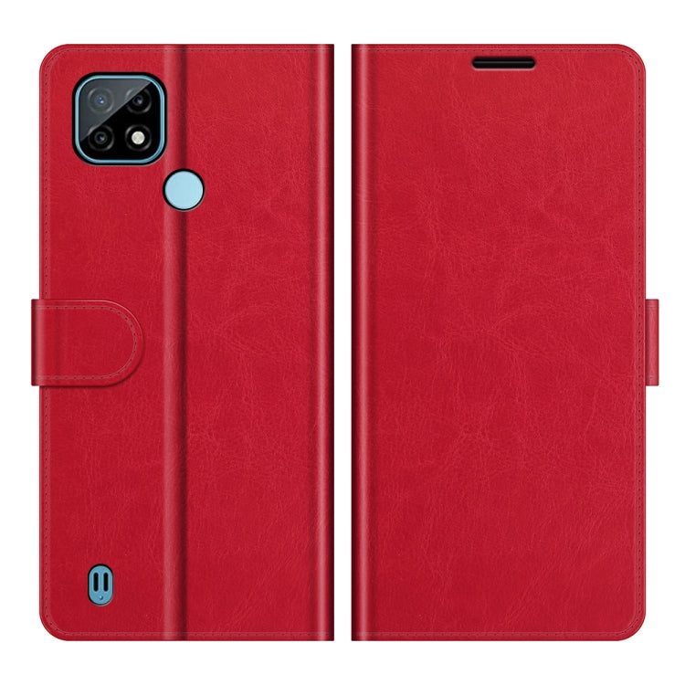 For OPPO Realme C21 R64 Texture Single Horizontal Flip Protective Case with Holder & Card Slots & Wallet & Photo Frame